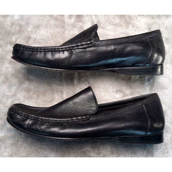 Cole Haan Black Leather Moccasin Slip On Loafers Mens Size 10 - Picture 3 of 15